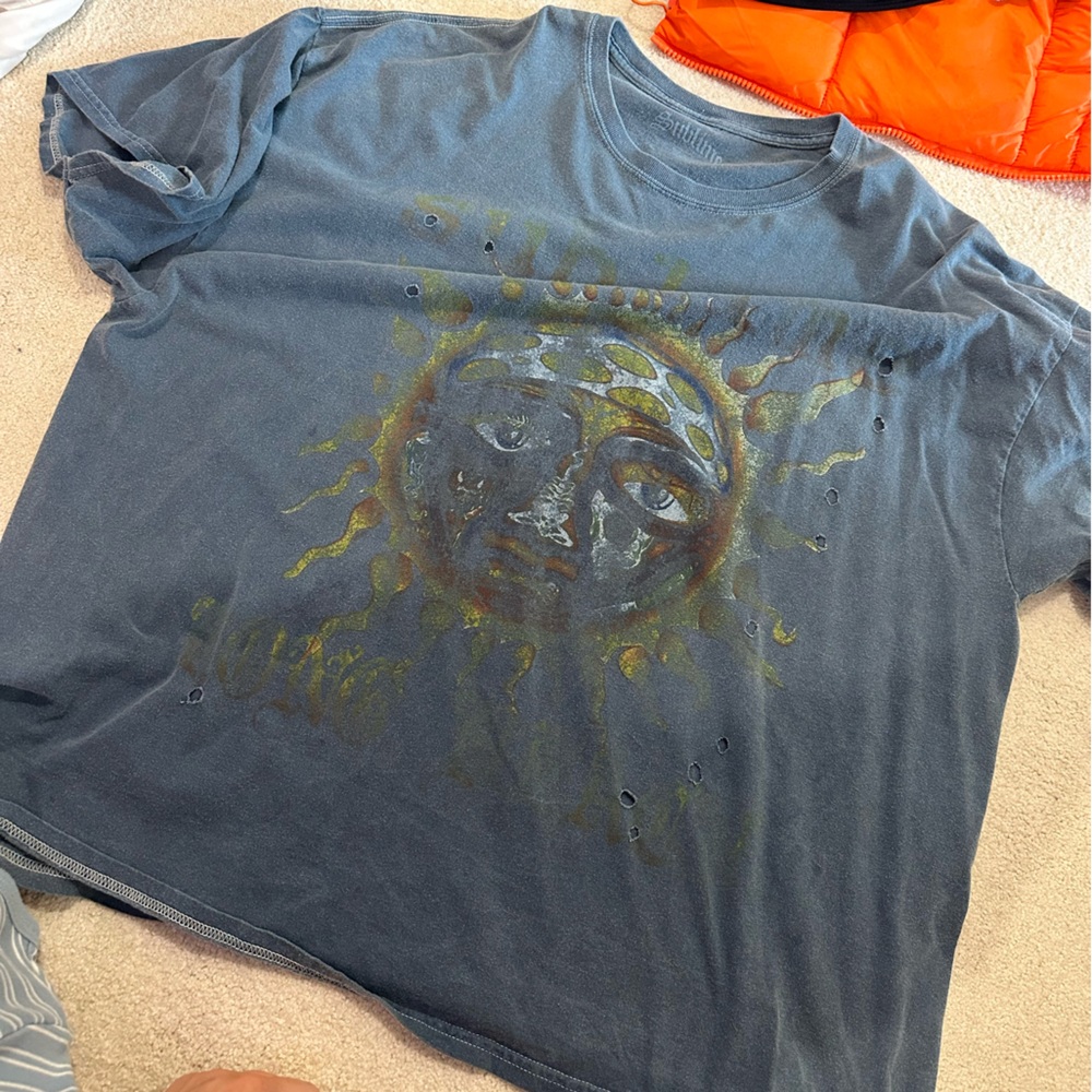Urban Outfiters Sublime Blue Graphic Sun T-Shirt